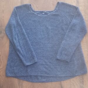 Basic Editions Women's Heathered Blue Sweater